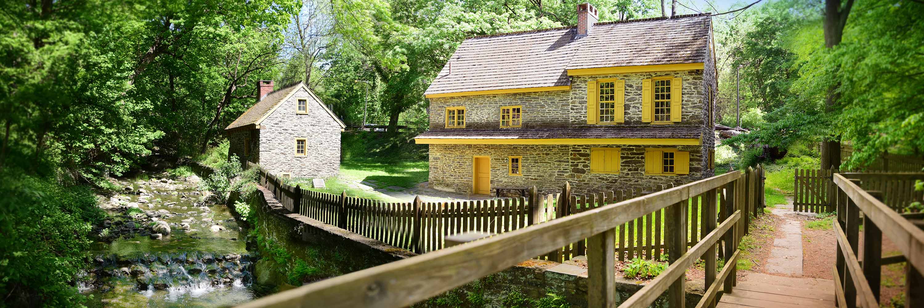 Rittenhouse Homestead and Bakehouse along Paper Mill Run